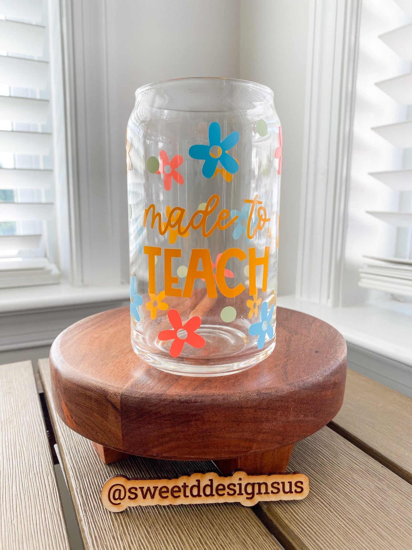 Made to Teach 16 oz. Clear Beer Can Glass