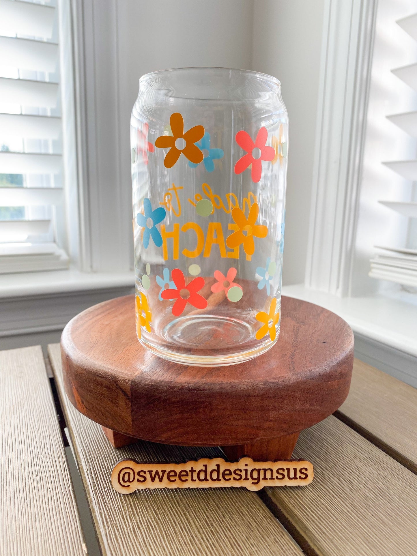 Made to Teach 16 oz. Clear Beer Can Glass