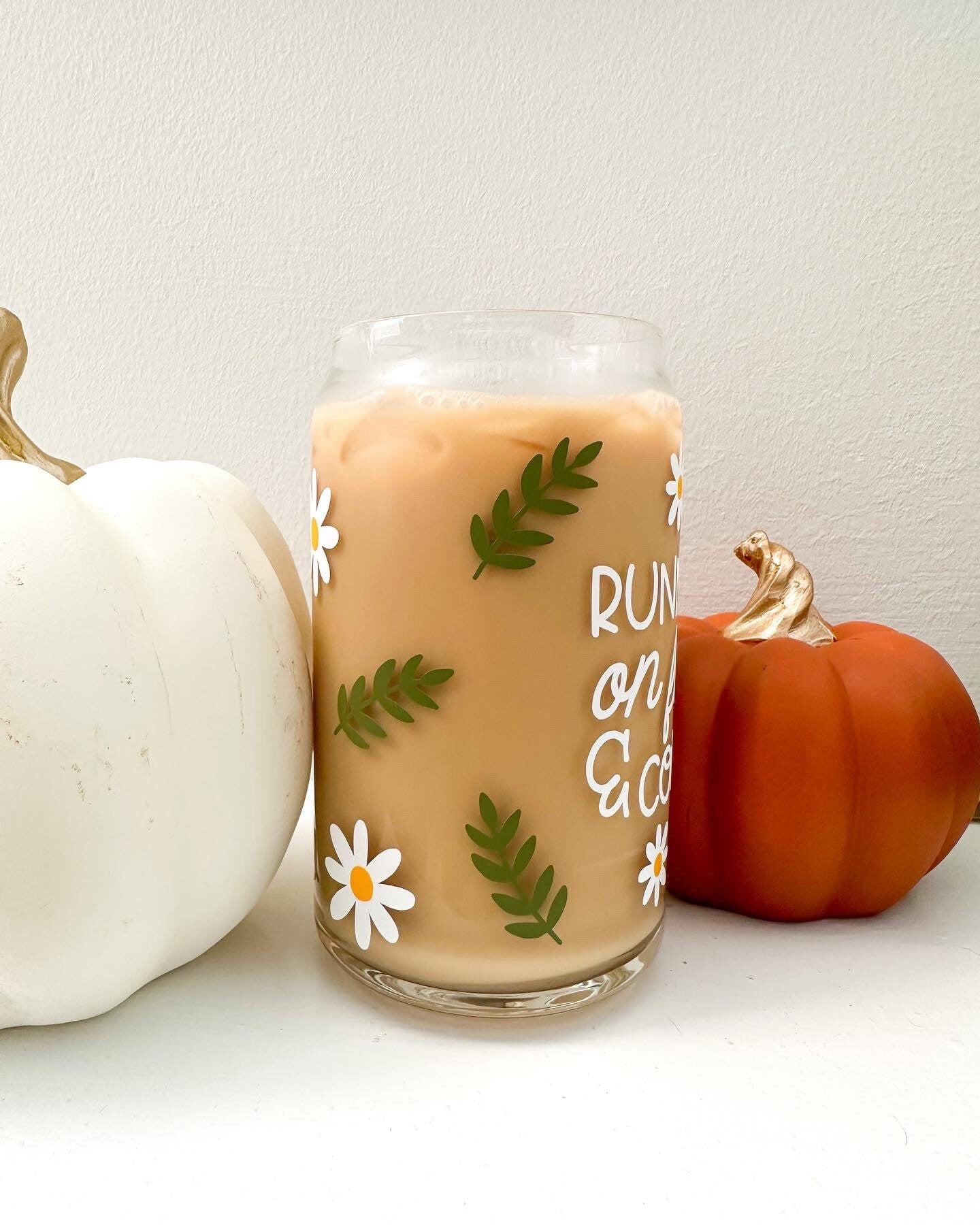 Running on Faith and Coffee Beer Can Glass