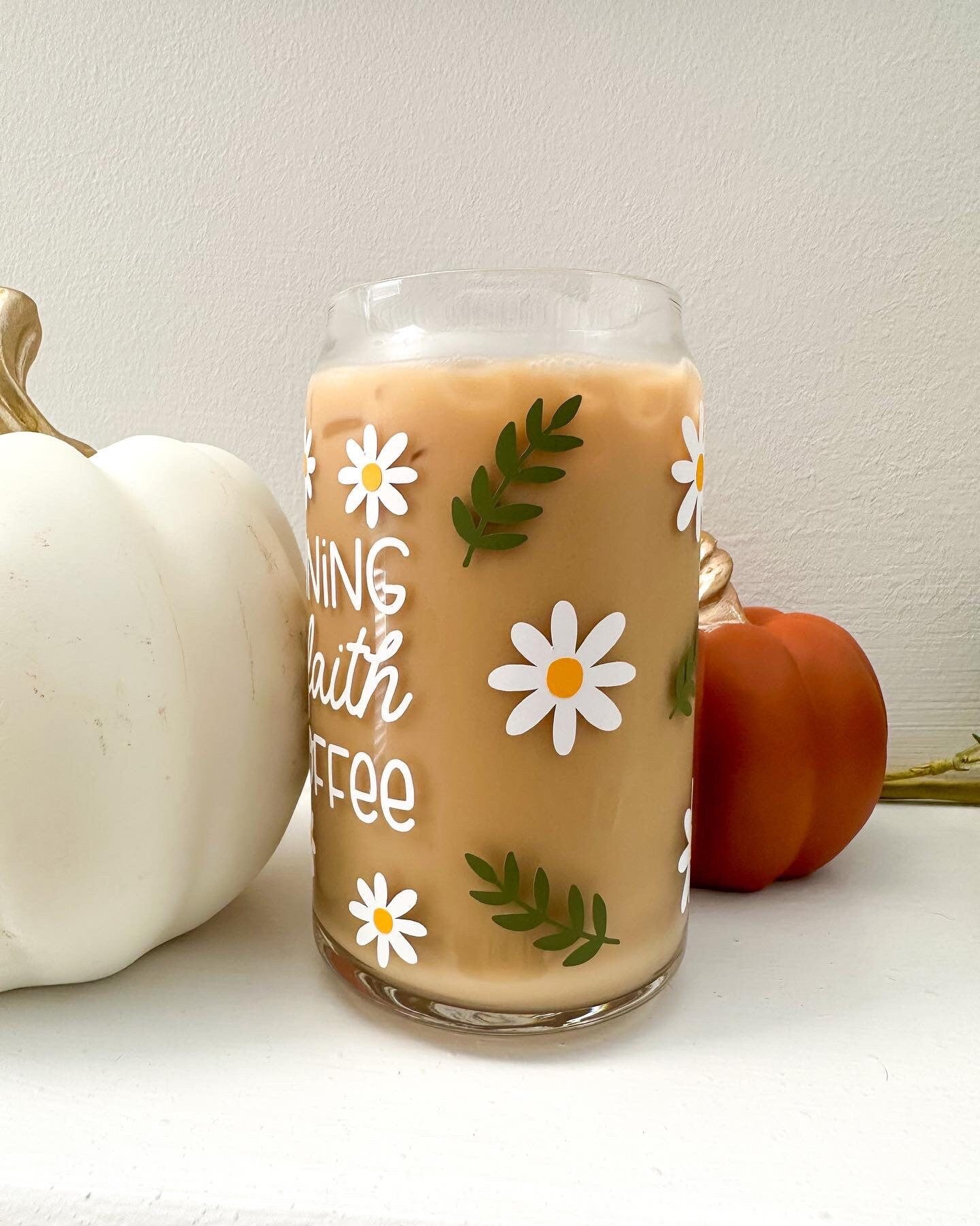 Running on Faith and Coffee Beer Can Glass