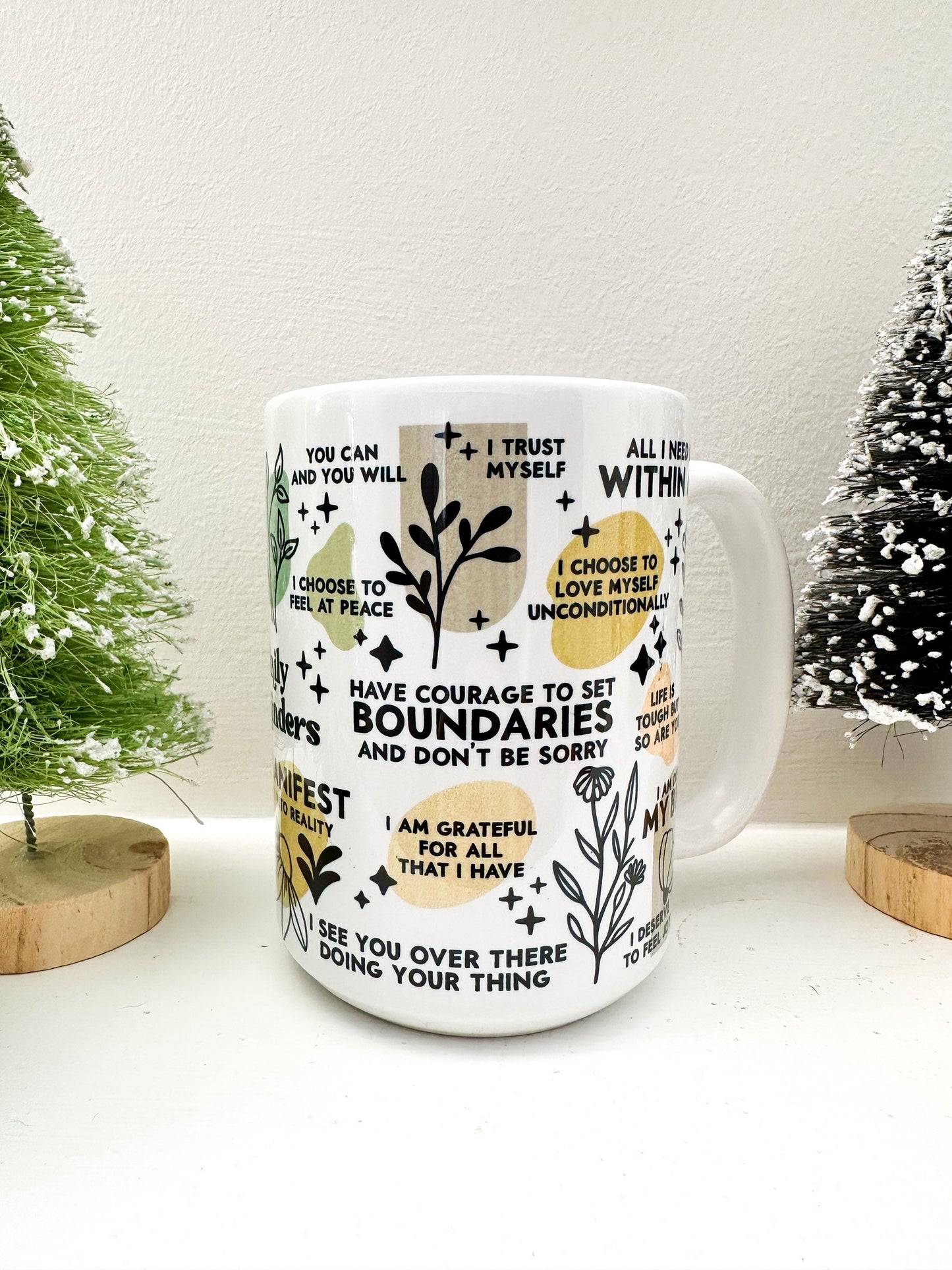 Clean Daily Affirmations Mug, Coffee Mug, Coffee Cup, Daily Mantra Cup, Cup of Motivation, Daily Motivation, Daily Reminders