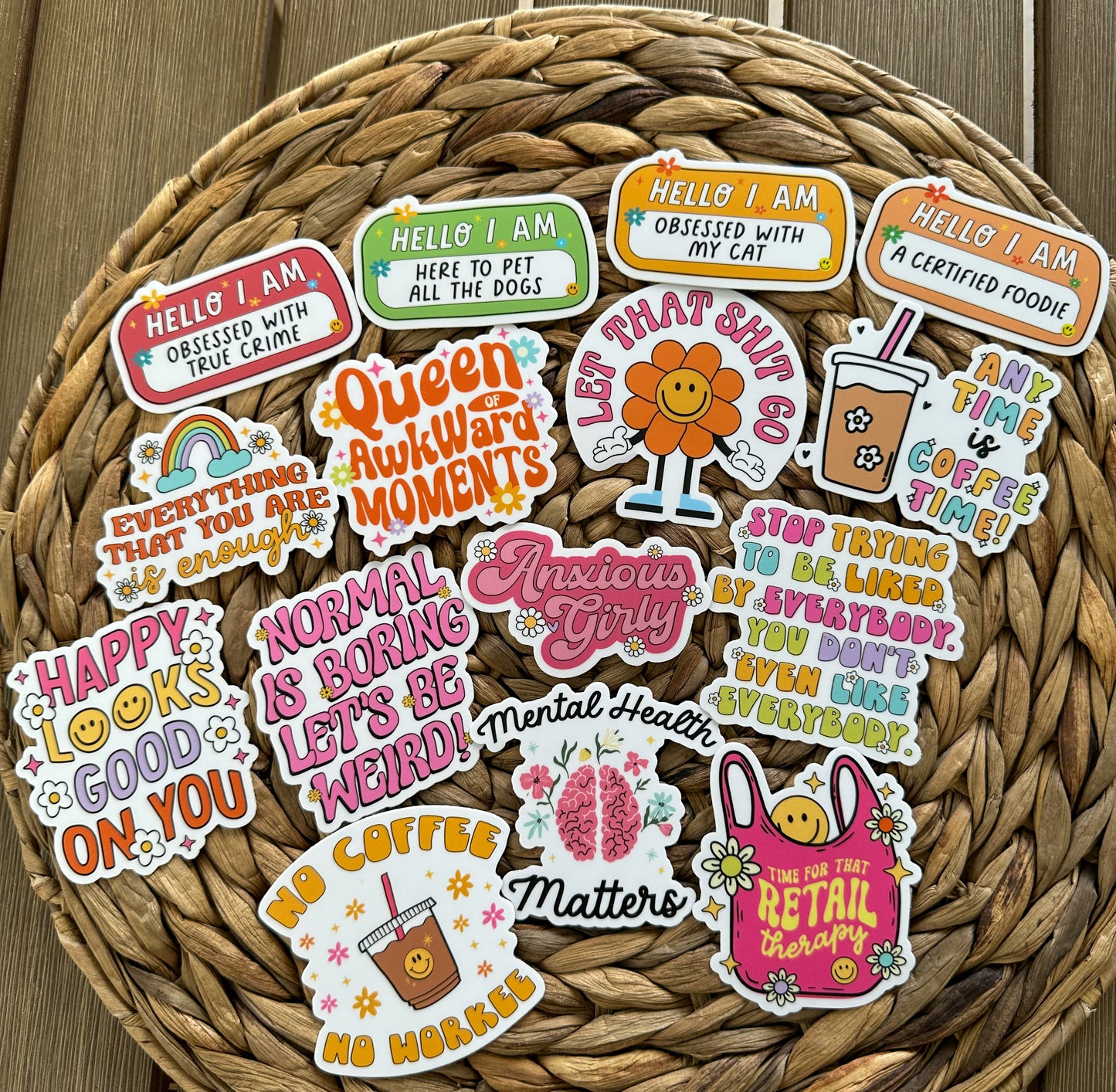 Happy Looks Good on You Sticker, Mental Health Awareness Sticker, Water Bottle Decal, Matte Sticker, Happy Stickers, Self Care Sticker