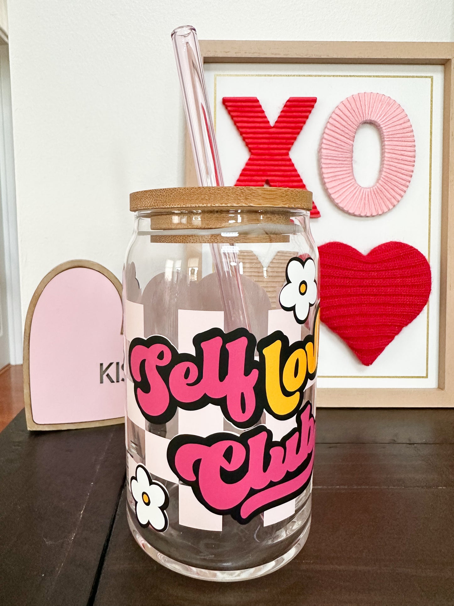 Self Love Club Cup, Self Love Club Glass, Valentines Cup, Valentines Gift, Self Love Glass, Self Love Cup, Valentines Day Glass