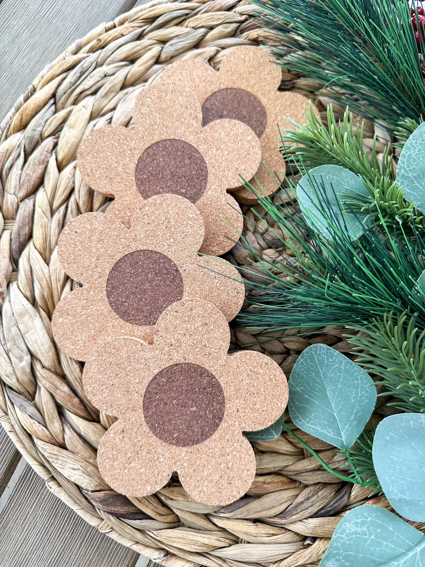 Flower Cork Coaster