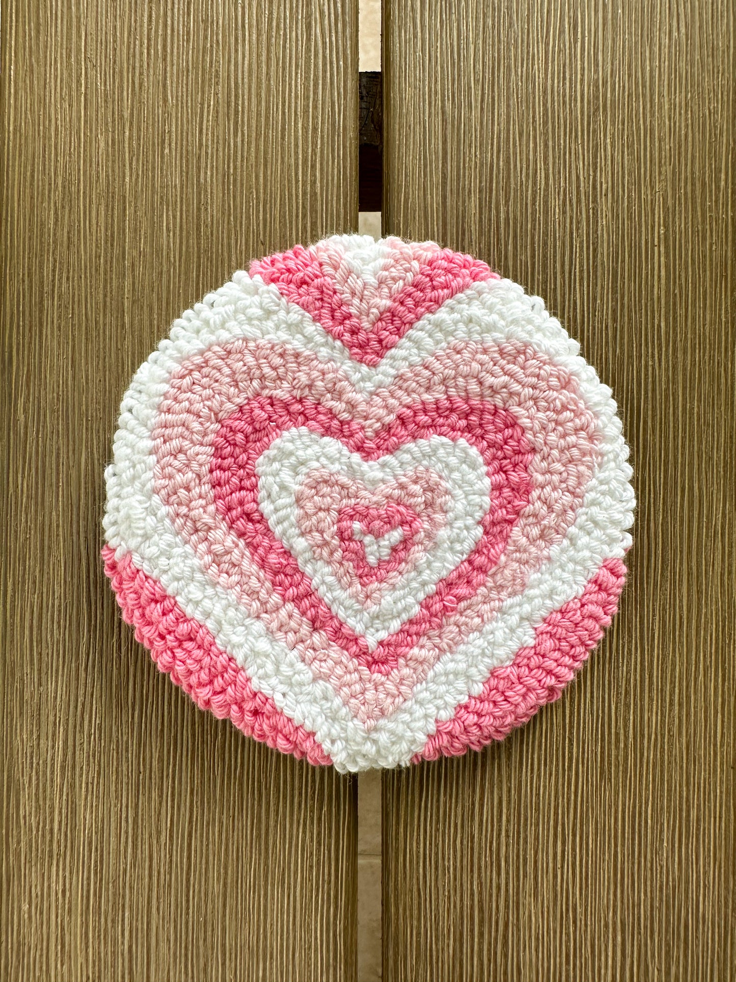 Heart Coaster, Heart Mug Rug, Happy Coaster, Drink Coaster, Iced Coffee Coaster, Valentines Day Gift, Gifts for Her
