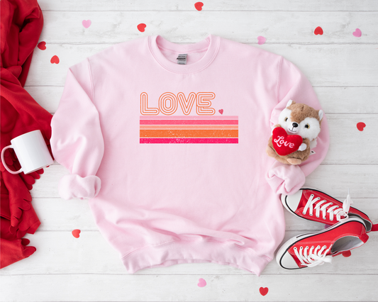 Love Valentines Day Sweatshirt, Love Sweatshirt, Valentines Day Shirt, Valentines Day Gift, Love Crewneck, Retro Shirt, Gift For Her