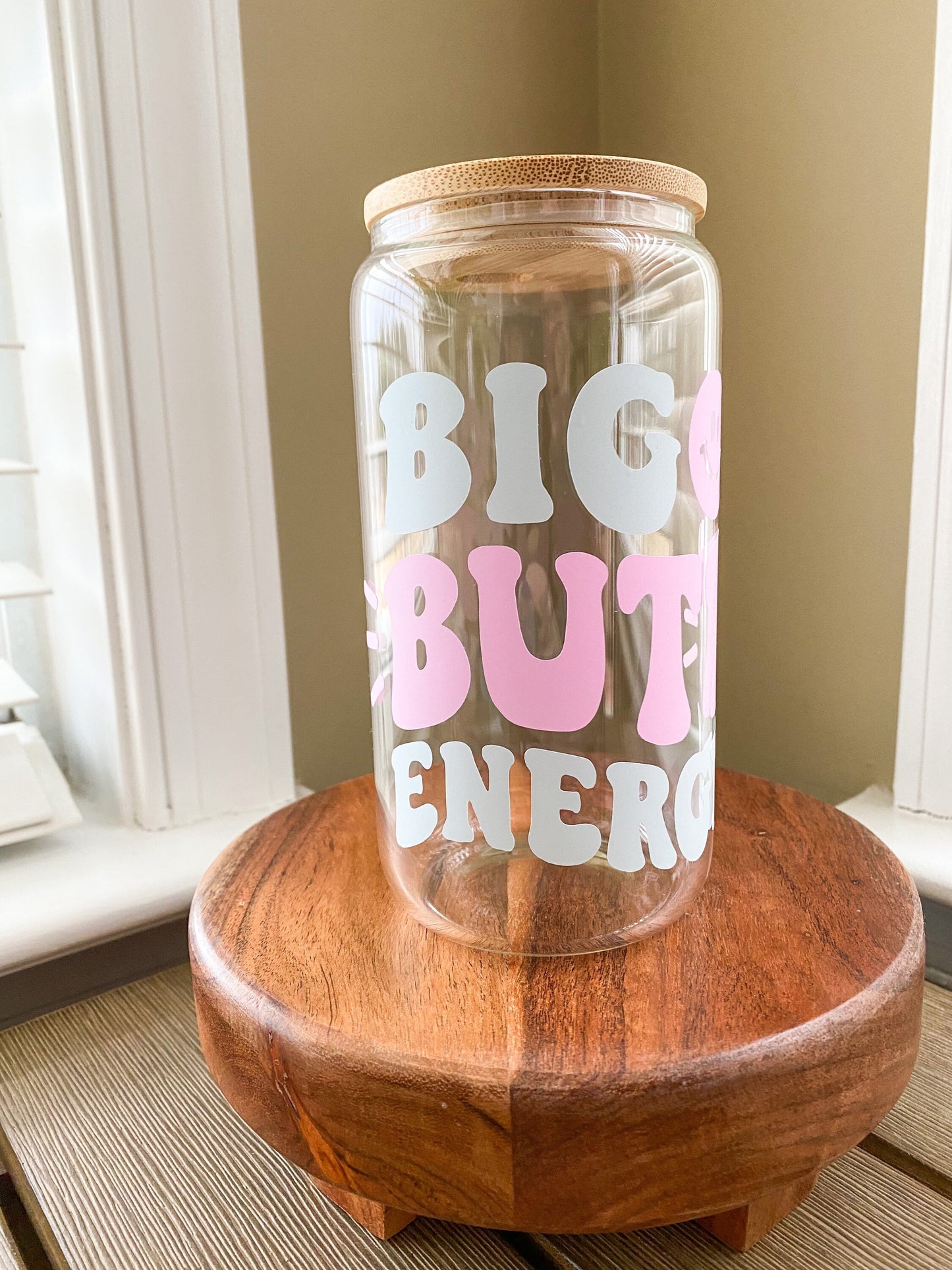 Big Butt Energy Beer Can Glass, Iced Coffee Glass, Iced Coffee Cup