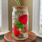 Strawberry | Strawberries 16 oz. or 20 oz. Clear Beer Can Glass