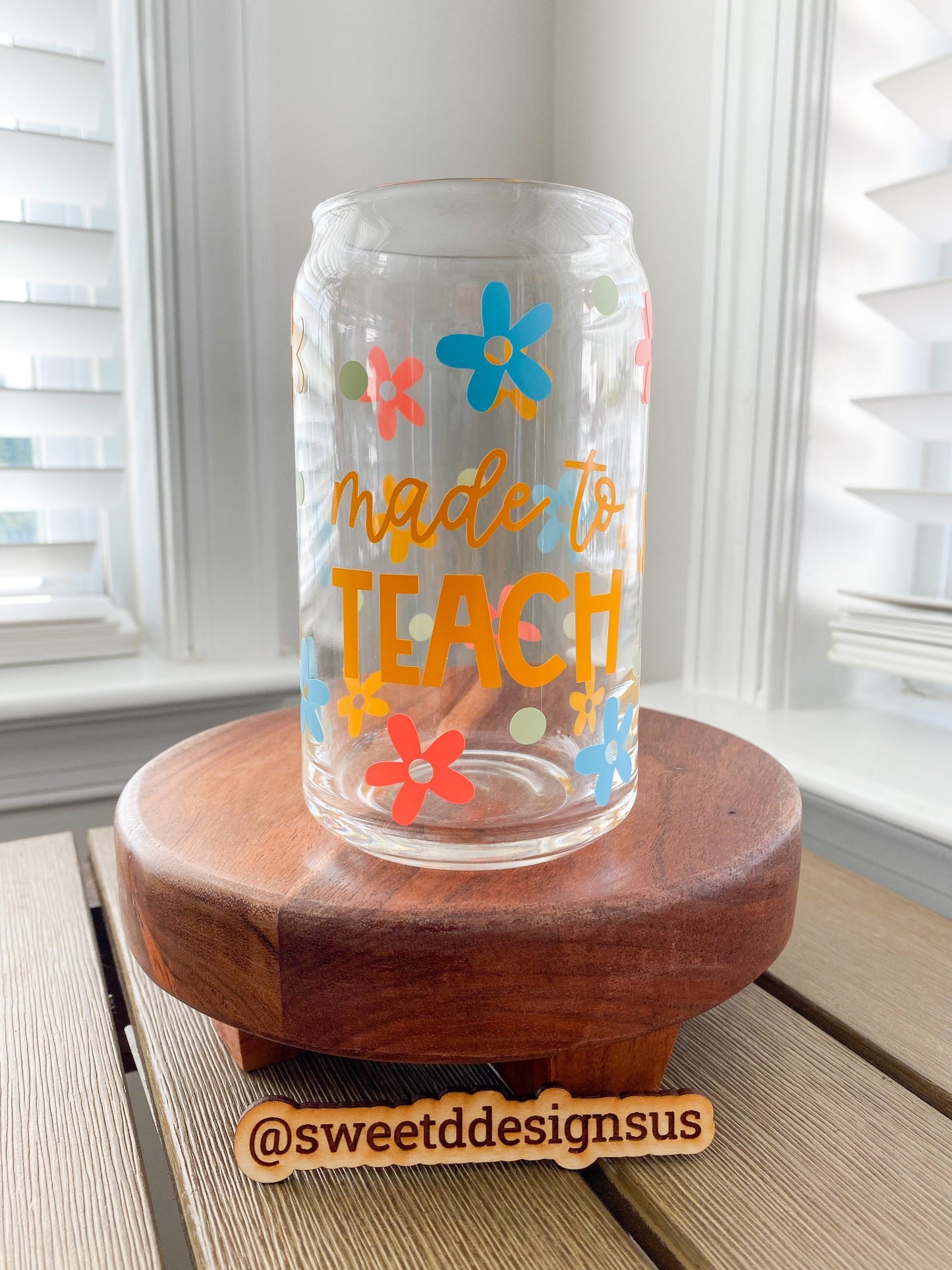 Made to Teach 16 oz. Clear Beer Can Glass