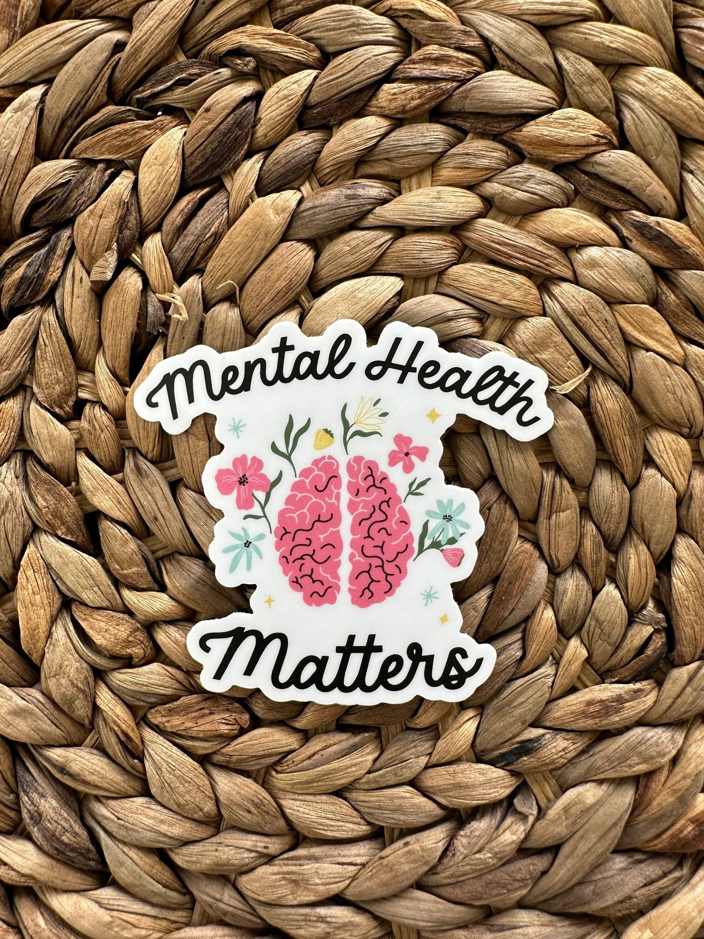 Mental Health Matters Sticker, Mental Health Awareness Sticker, Water Bottle Decal, Matte Sticker, Mental Health Stickers