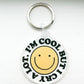 I'm Cool But I Cry A Lot Happy Face Acrylic Keychain, Smile Face Keychain, Acrylic Keychain, Cute Keychain, Trendy Keychain, Car Keychain