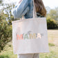 Mother's Day Tote Bag, Gift For Her, Reusable Shopping Bag, Floral Tote Bag, Birthday Gift for Her, Mother's Day Gift