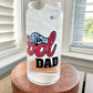 Cold Color Changing Cool Dad Glass, Cold Mountain Beer Glass, 16 oz. or 20 oz. Clear Beer Can Glass, Fathers Day gift, Gift for Dad