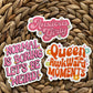 Queen of Awkward Moments Sticker, Awkward Sticker, Water Bottle Decal, Matte Sticker, Self Care Stickers, Anxious Sticker