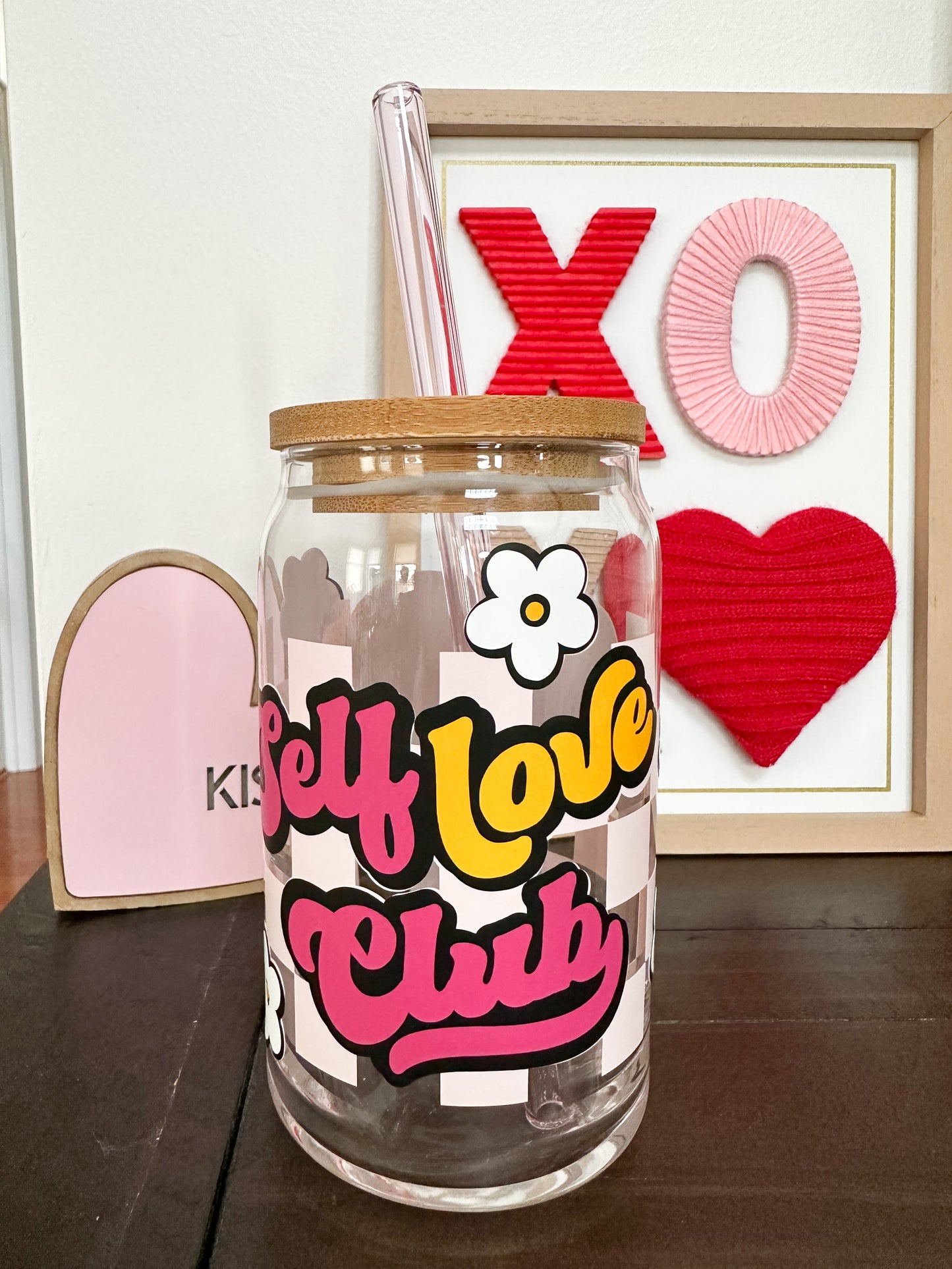 Self Love Club Cup, Self Love Club Glass, Valentines Cup, Valentines Gift, Self Love Glass, Self Love Cup, Valentines Day Glass