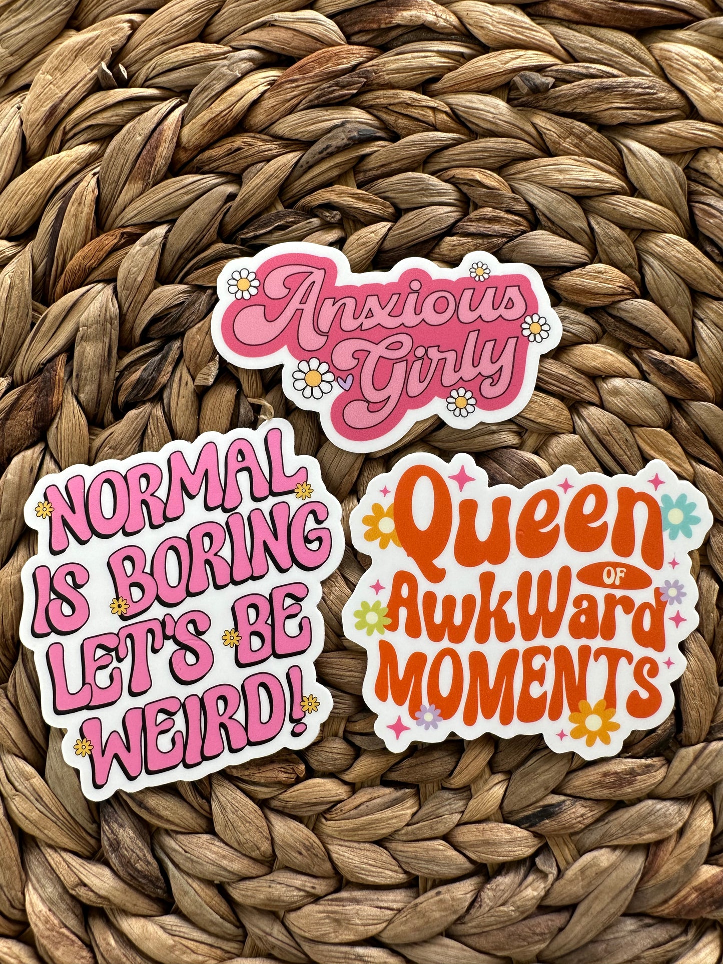 Normal is Boring Sticker, Lets be Weird Sticker, Water Bottle Decal, Matte Sticker, Laptop Decals, Funny Stickers